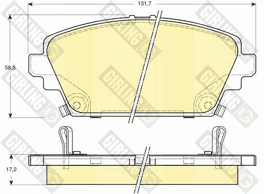 Комплект тормозных колодок, диско 6131861 GIRLING