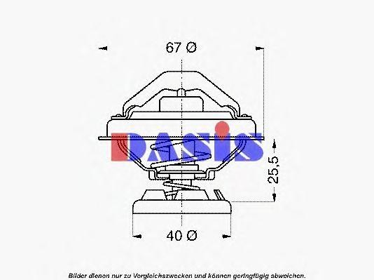 Термостат, охлаждающая жидкость 751904N AKS DASIS