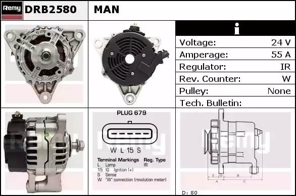 Генератор DRB2580 DELCO REMY