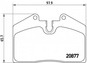 Комплект тормозных колодок, диско P 65 004 BREMBO