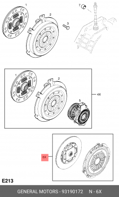 Комплект сцепления 93190172 GENERAL MOTORS