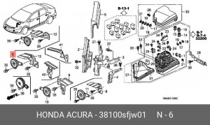 Сигнал звуковой 38100SFJW01 HONDA