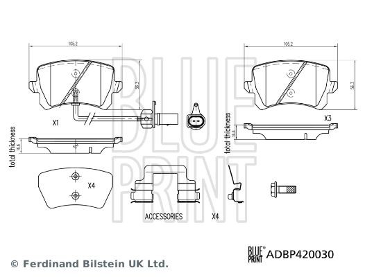 Реле, система накаливания ADC41309 BLUE PRINT