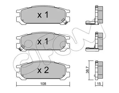 Комплект тормозных колодок, диско 822-204-0 CIFAM