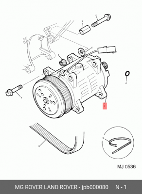 Компрессор, кондиционер JPB000080 MG ROVER LAND ROVER