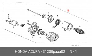 Стартер 31200PAAA02 HONDA