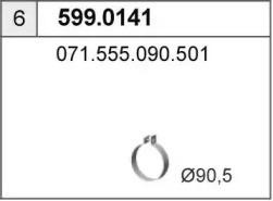 Монтажный комплект, глушитель 5990141 ASSO