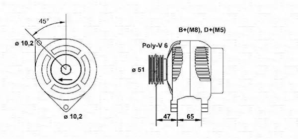 Генератор 943354108010 MAGNETI MARELLI