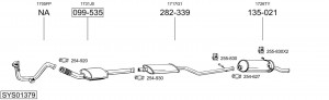 Глушитель выхлопных газов конечный 190077 BOSAL