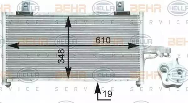 Конденсатор, кондиционер 8FC351302741 HELLA