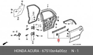 Дверь 67510SR4A00ZZ HONDA