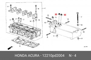 Уплотнительное кольцо, стержень кла 12210PD2004 HONDA