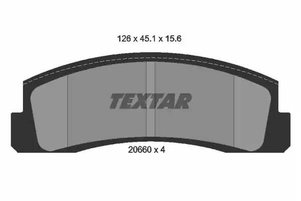 Комплект тормозных колодок, диско 2066001 TEXTAR