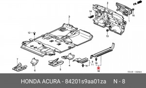 Накладка порога 84201S9AA01ZA HONDA