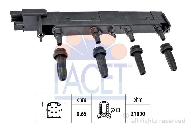 Ремкомплект, распределитель зажигания HT0654 FACET