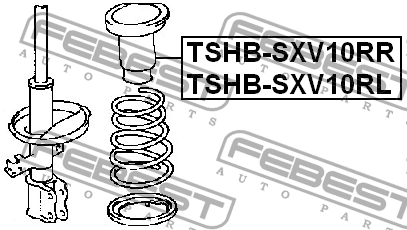 Проставка пружины подвески TSHB-SXV10RL FEBEST