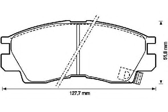 Комплект тормозных колодок, диско 572282B BENDIX JURID