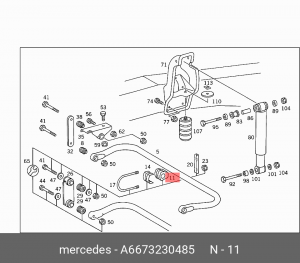 Втулка стабилизатора A 667 323 04 85 MERCEDES BENZ