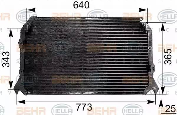 Конденсатор, кондиционер 8FC 351 038-511 HELLA