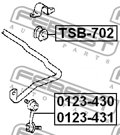 Втулка стабилизатора TSB-702 FEBEST