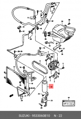 Осушитель, кондиционер 95330-60B10 SUZUKI