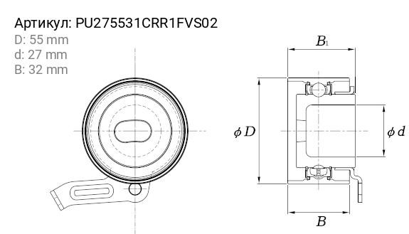 Ролик ремня ГРМ PU275531CRR1FVS02 KOYO