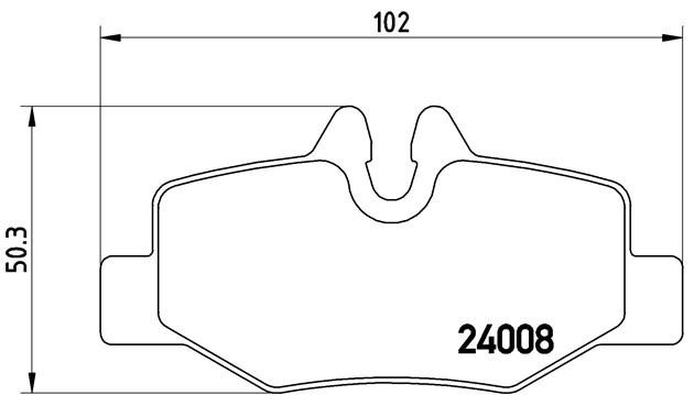 Комплект тормозных колодок, диско P50051 BREMBO