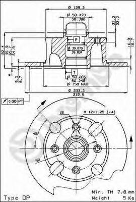 Тормозной диск 08.2163.18 BREMBO