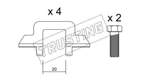 Комплектующие, колодки дискового тормоза KIT037 TRUSTING