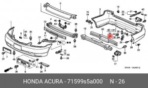 Кронштейн крепления 71599S5A000 HONDA