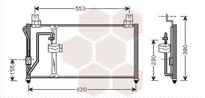 Конденсатор, кондиционер 83005027 VAN WEZEL