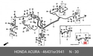 Тормозной шланг 46431SR3941 HONDA