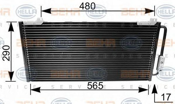 Конденсатор, кондиционер 8FC351035641 HELLA