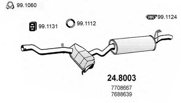 Средний / конечный глушитель ОГ 248003 ASSO