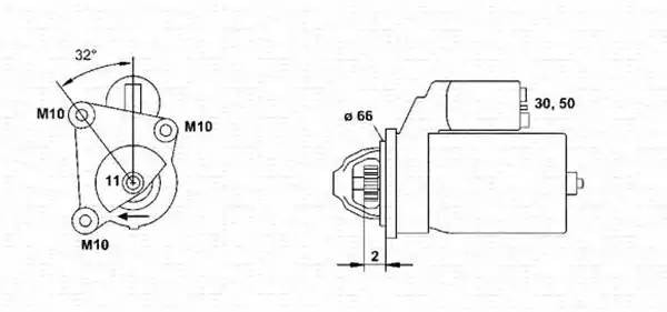 Стартер 943254043010 MAGNETI MARELLI