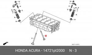 Выпускной клапан 14721PT2000 HONDA