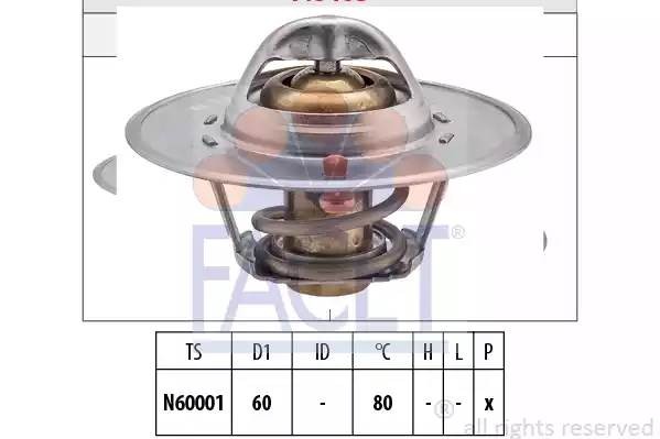 Термостат, охлаждающая жидкость 7.8465S FACET