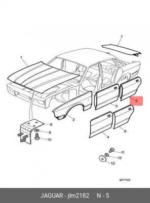 Комплект тормозных колодок, диско JLM2182 JAGUAR