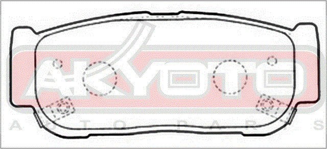 Колодки тормозные дисковые AKD-0797 AKYOTO