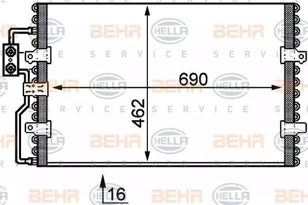 Конденсатор, кондиционер 8FC 351 035-421 HELLA