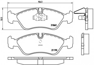 Комплект тормозных колодок, диско P 59 017 BREMBO