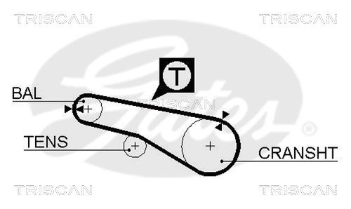 Комплект ремня ГРМ 8647 10038 TRISCAN