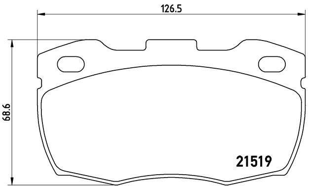 Комплект тормозных колодок, диско P44005 BREMBO