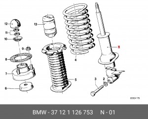 Амортизатор подвески 37 12 1 126 753 BMW