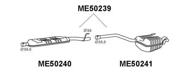 Глушитель выхлопных газов конечный ME50239 VENEPORTE