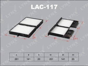 Фильтр салона LAC-117 LYNXAUTO