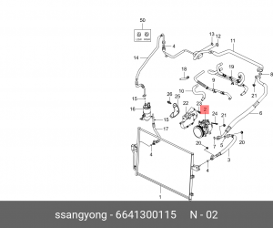 Компрессор кондиционера 6641300115 SSANG YONG