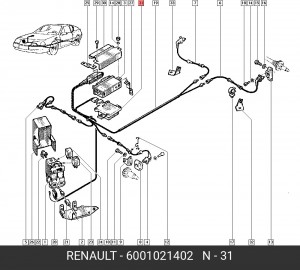 Датчик, продольная ускорение 6001021402 RENAULT
