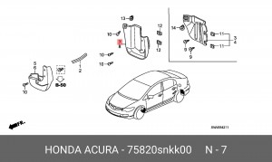 Деталь 75820SNKK00 HONDA