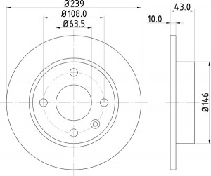 Тормозной диск MDC578 MINTEX